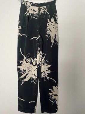 Vintage Workers for Freedom London 100% Silk Pants, Made in England